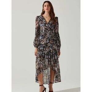 ASTR the Label Nalani Wrap Front Hi-Lo Dress | Size M